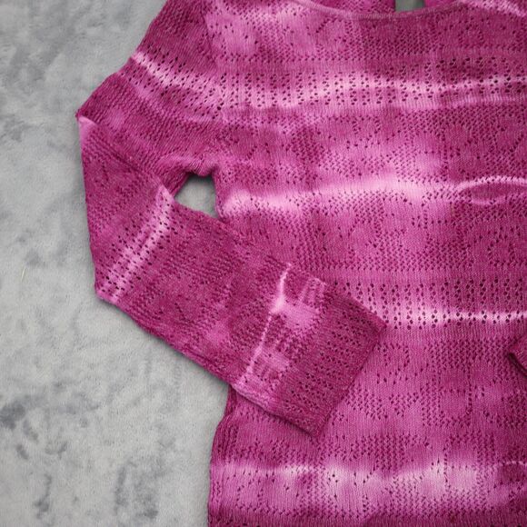 Bisou Bisou Sweater Womens M Purple Long Sleeve Round Neck Tight Knit Pullover - Picture 8 of 16